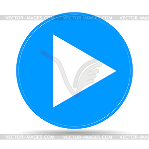Play Flat Icon - vector image