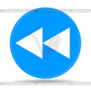 Glossy multimedia icon forward - vector image