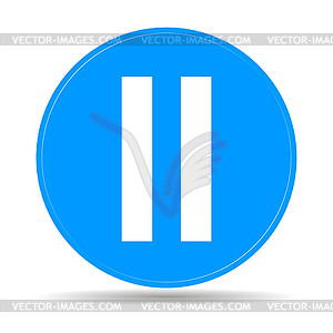 Pause flat web icon - vector EPS clipart