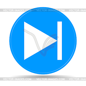 Glossy multimedia icon next track - vector clipart