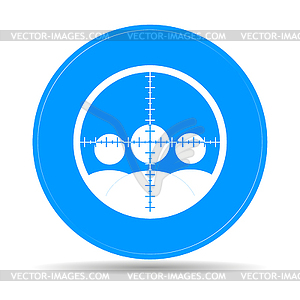 Значок Sight устройство - векторный эскиз