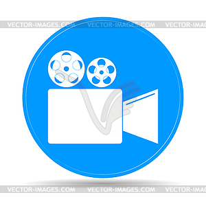 Кино значок камеры - изображение в векторном виде