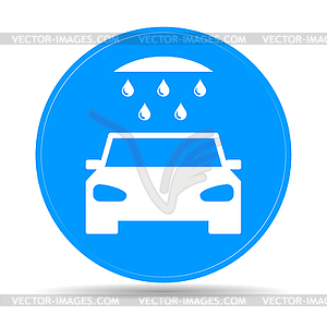 Car wash, web icon - vector clip art