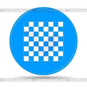 Wooden chess board. flat view of top - vector clipart