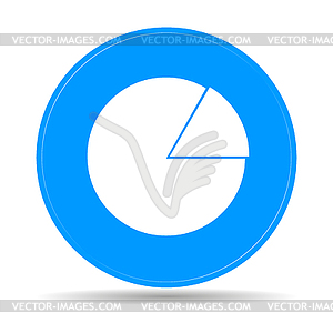 Circular diagram web icon - vector image