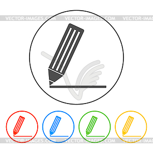 Flat icon of notes - vector clipart