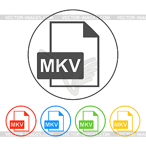 Mkv file icon - vector image