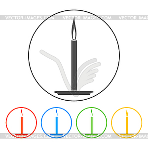 Candle icon - vector clipart