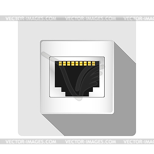 Network socket icon - vector image