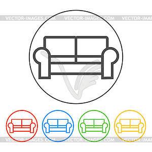 Sofa Icons - vector clip art
