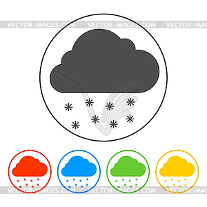 Cloud rain icon - vector image