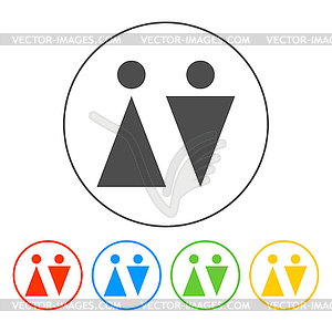WC sign icon. Toilet symbol - vector clipart