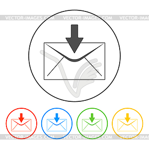 Envelope mail symbol - vector clipart
