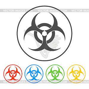 Bio hazard icon - web , easy paste to any background - vector image