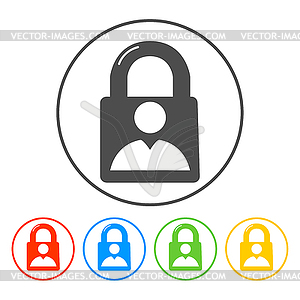 Lock icon - vector clipart