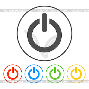 Flat icon of power - vector clipart
