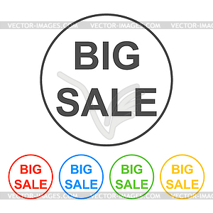 Big sale bag sign icon. Special offer symbol - vector image