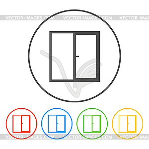 Квартира значок окна, - изображение в векторном формате