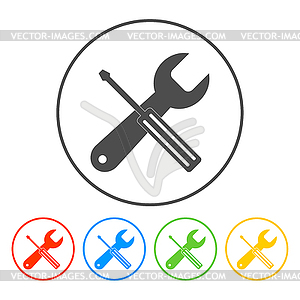 Repair Icon. Service simbol. Tools singn. Flat - vector clipart