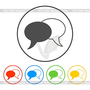 Speech bubbles icon - vector image