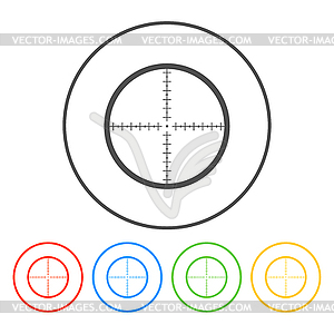 Sight device icon - royalty-free vector image