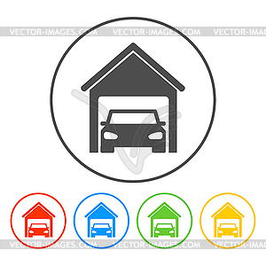 Car garage - vector image