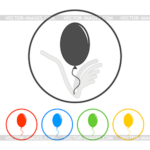 Balloon sign icon - vector clip art