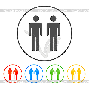 Man and woman icons - vector image