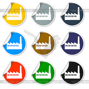 Icon of factory - vector clipart