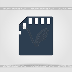 Micro sd card - vector clip art