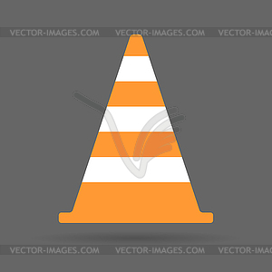 Traffic cone flat icon - vector EPS clipart