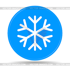 Snowflake flat icon - vector image