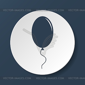 Balloon sign icon - vector clip art