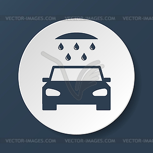 Car wash, web icon - vector clipart