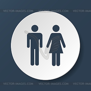 Man and woman icons - vector image