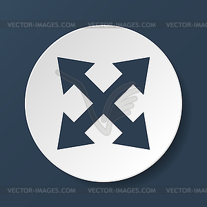 Fullscreen sign icon. Arrows symbol - vector clipart