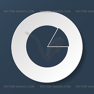 Circular diagram web icon - vector clipart