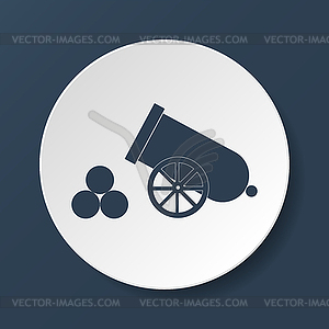 Retro cannon - vector image