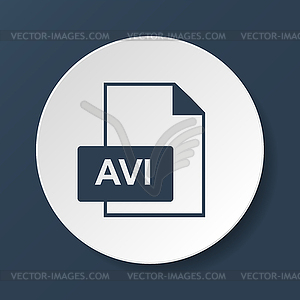 Avi file icon - vector image