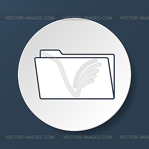 Folder flat web icon - vector image