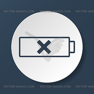 Battery icon, . Flat design style - vector image