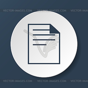 Document icon paper sheet . flat design - vector clipart