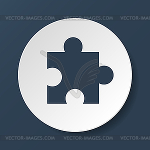 Puzzle Icon on Internet Button Original - vector clipart