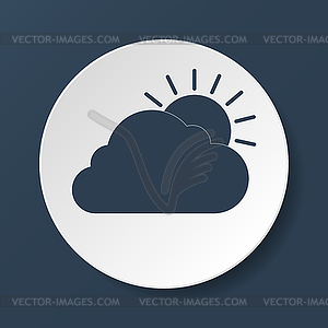 Sun cloud icon - vector clipart