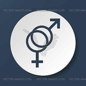 Male and female sex symbol - - vector clipart