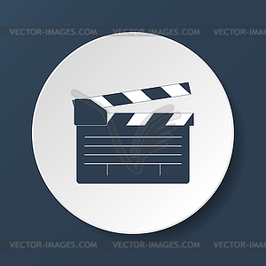 Movie clapper board, movie maker - vector image