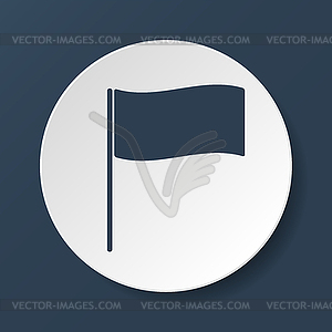 Flag icon. Location marker symbol. Flat design style - vector clipart