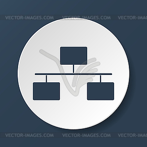 Local area network icon. Flat - vector image
