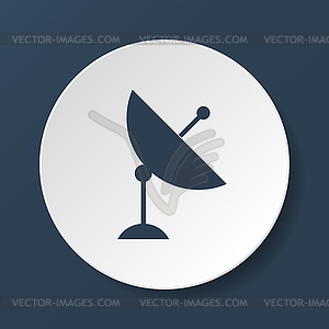 Satellite dish icon - vector image