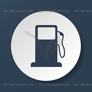 Gasoline pump nozzle sign. Gas station icon - vector clipart